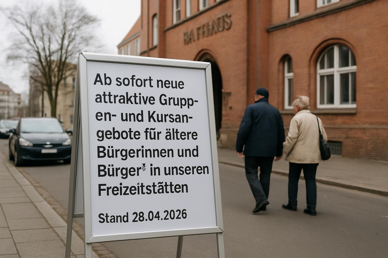 Ab sofort neue attraktive Gruppen- und Kursangebote für ältere Bürgerinnen und Bürger in unseren Freizeitstätten (Stand 28.04.2026) - Steglitz-Zehlendorf