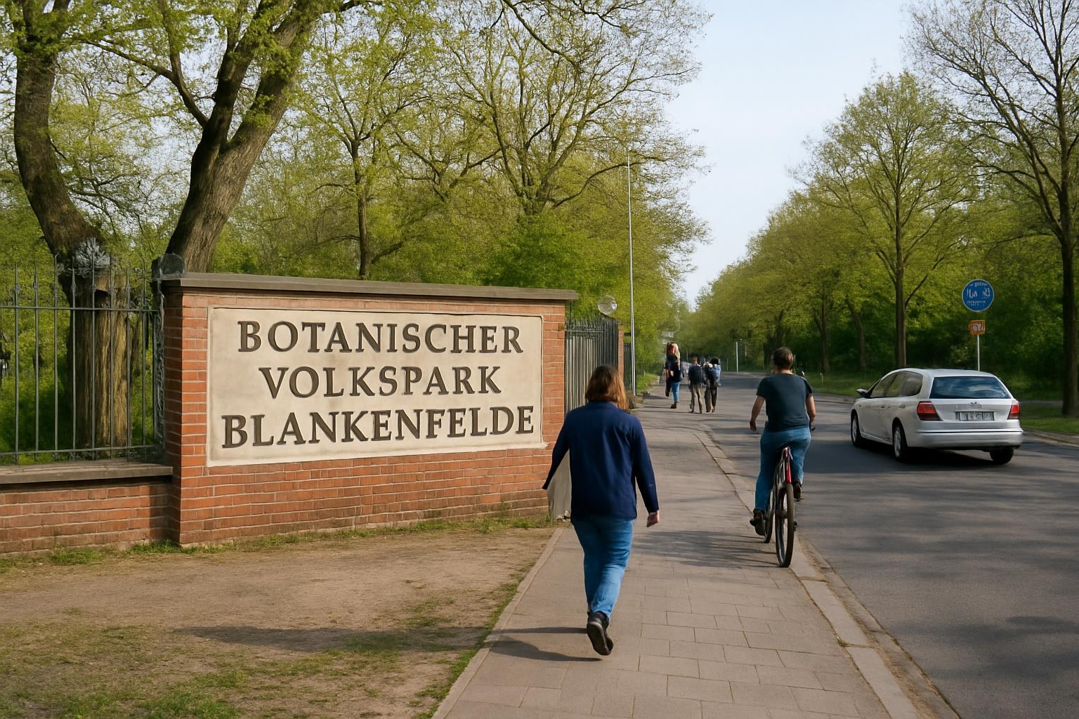 Start der Arbeiten an der Geologischen Wand im Botanischen Volkspark Blankenfelde Anfang Mai - Pankow