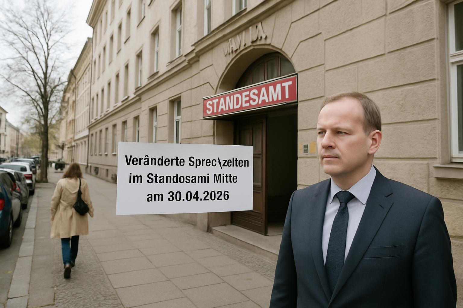 Veränderte Sprechzeiten im Standesamt Mitte am 30.04.2026 - Mitte
